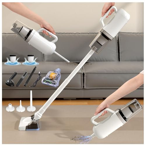 LRF-yxkj Aspira E Lava Pavimenti Casa 5 in 1 Portatile, 200ml Serbatoio dell’acuqa, Scopa a Vapore Senza Fili per Pulizia Domestica/Capelli/Polvere/Lavapavimenti