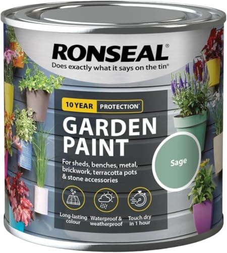 SuperGift.com 0.25L Sage Garden Paint, adds colour, Waterproof & Weather-Resistant Exterior Paint for Wood, Brick, Metal & Terracotta