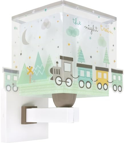 Dalber Kinder Wandlampe Zug trainieren grün 63539 | Wandleuchte; Kinderzimmer; E27 - 1 x 15W