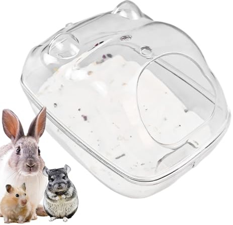 Sandbad Behälter für Rennmäuse | Zwerghamstertoilette - Chinchilla Sandbadewanne Badewanne Kleintier Körperreinigung Lebensraum für Rennmäuse