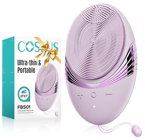 COSLUS Brosse nettoyante pour le visage : 5 modes de nettoyage en silicone pour les femmes et les peaux sensibles – Nettoyage en profondeur et exfoliation douce, portable pour la douche et les voyages
