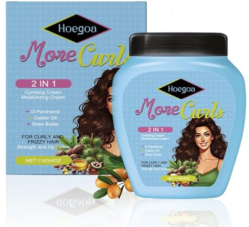 Acondicionador, crema para el cabello rizado, crema para el cabello para mejorar el cabello seco y encrespado definir los rizos, fuerza y resistencia