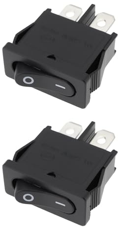 EMSea 2 St¨¹ck 2-poliger Schlanker Wippschalter 6 A 250 V 2 Positionen Netzschalter RL3-4T125/55 f¨¹r Elektrische L¨¹fterger?te