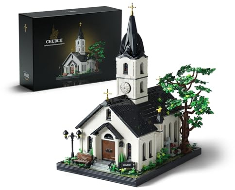 Nifeliz Kapelle Architecture Bauspielzeugsets für Erwachsene, Klemmbausteine Construction Modell im Vintage-Landhausstil, Geschenk Dekoration für Männer und Frauen (3116 Teile, NF10310)