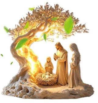WNXGNHO Decorazione da tavolo in acrilico piatto 2D per presepe di Natale, decorazione da tavolo per casa religiosa e ufficio, decorazione per la sacra famiglia