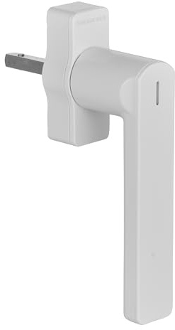 SIEGENIA Smarter Fenstergriff Gen. 2 signalweiß - Matter kompatibel zur Einbindung in Smart Home Netzwerke mit Statusüberwachung, zentrale Ver- & Entriegelung per Fernzugriff, Smarter Montageassistent
