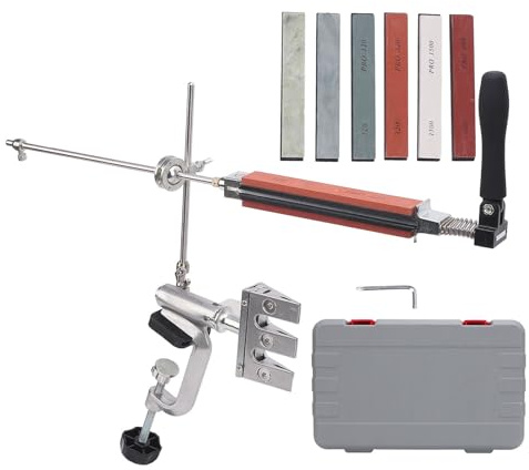 Kit de afilado de cortador de Gearwell, kit de afilado de cuchillo, afinador de cuchillas, herramienta de afinador de cocina, afilador reversible de 360 ​​° con 6 piedras para el