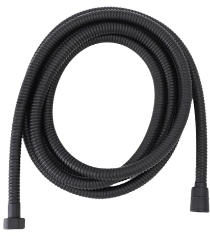 OVAQUIXI Auslaufsicherer Brauseschlauch, 3 Meter, Wassersparend, Schwarz, Verhindert Verheddern für Einfache Nutzung