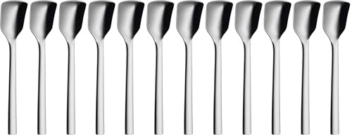 WMF Nuova Eislöffel Set 6-teilig, Eisschaufel Cromargan Edelstahl poliert spülmaschinengeeignet, L 14 cm (Packung mit 2)