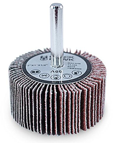 BHA Aluminum Oxide Shank Mounted Flap Wheels, 2” x 1” x 1/4”, 120 Grit - 5 Pack