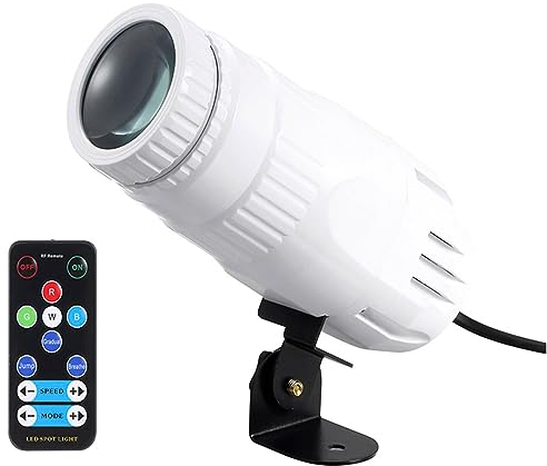 Lixada Mini RGBW Etapa Luz Giratoria Cabeza Móvil Focos Haz de LED con Controlador Remoto RF Efecto de Escenario Iluminación para DJ Disco Party Bar Club Show Boda