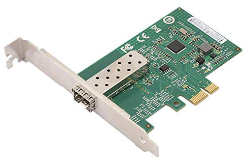 ASHATA Carte réseau PCIE, Carte réseau Ethernet Gigabit Fibre Optique pour i210 PCI-Ex1 SFP 10/100/1000bps à Port Unique, Carte réseau Gigabit pour Serveur/Bureau général