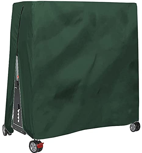 Tischtennisplatten Schutzhülle Abdeckung für Tischtennisplatte Ping Pong Platte Reißfest Winddicht UV-Beständiges 165x70x185cm (Green)