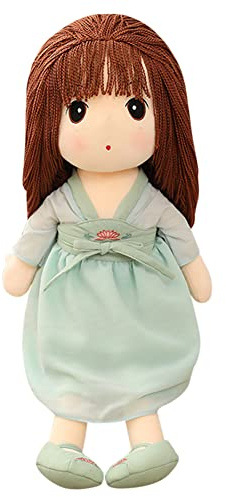 ikasus Weiche Stoffpuppe Fee Puppe 50 cm, Plüschpuppe Babypuppe Plüsch Spielzeug, Super Püppchen mit Haaren, Plüschtier Niedliches Märchen Prinzessin Püppchen Plüschtier Kindergeschenk für Mädchen