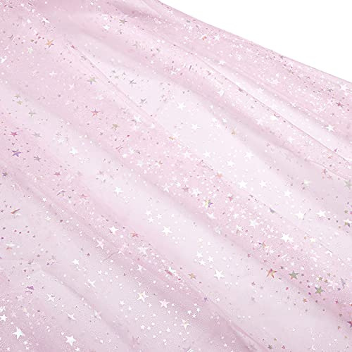 LdawyDE Tessuto in tulle, tulle glitterato largo 160 cm al metro, tessuti decorativi per abbigliamento e decorazioni fai-da-te Confezioni Regalo Matrimoni Feste Decorazioni