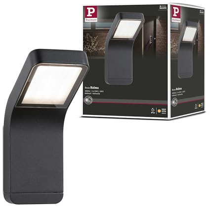Paulmann 94744 luminaire d'extérieur LED Applique Kulma Résistant à l’eau de mer IP44 90x174 mm 3000K 7,5W 520lm 230V Anthracite Alu Blanc chaud