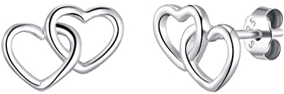 Philip Jones Sterling Silver Heart Link Earrings