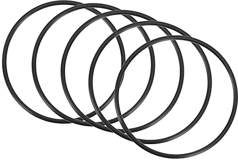 QUARKZMAN 50mm x 46mm x 2mm Nitrile Caoutchouc Joints toriques x 5 Pièces Rond Joint Rondelle pour Robinet Plomberie Réparation Étanchéité Connexion [Noir]