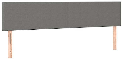 vidaXL Kopfteile Dunkelgrau 180x5x78/88 cm Stoff