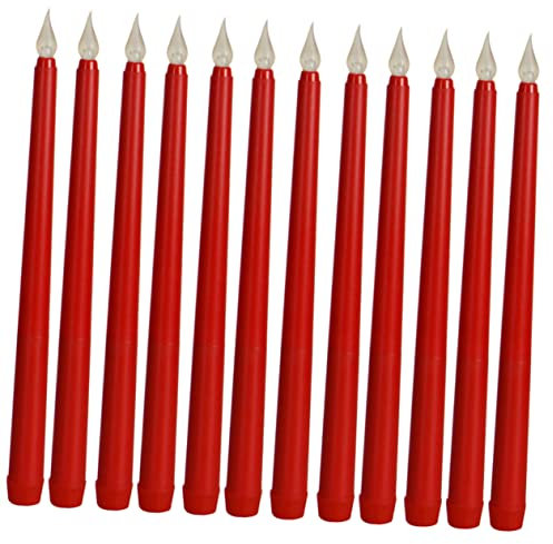DOITOOL Flammenlose Stabkerzen Batterie 12 -kerzen Für Dekoration Partys Events