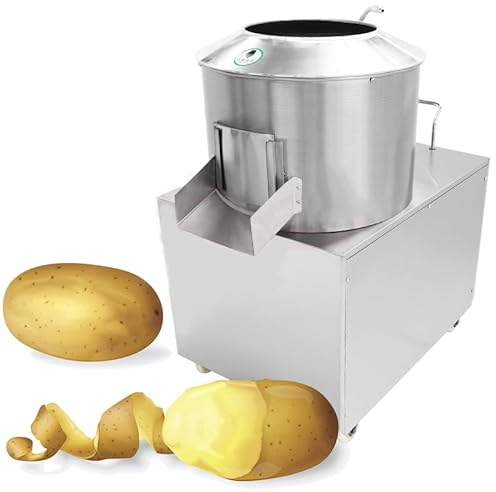 CYTBEK 750/1500W Electric Potato Peeler, Commercial Automatic Heavy-Duty Electric Potato Peeling for Kitchens, Stainless Steel Automatic Peeling Tool for Taro Ginger Peeling Sweet Potatoes TP-450