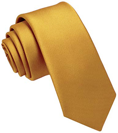 JEMYGINS Schmale Herren Krawatte einfarbig 6cm