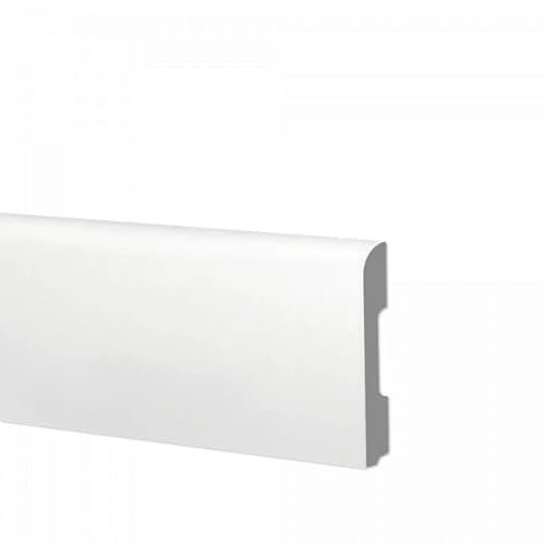 Asta 2 metri lineari Battiscopa in Polimeri 68x10x2000 mm - Zoccolo da cucina resistente agli urti (2 Pezzi da 68x10x1000 mm)
