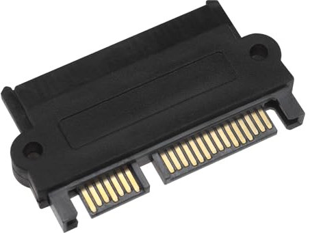 The Lord of the Tools Convertitore Adattatore Angolare SAS A SATA Testa Dritta SAS Da 22 Pin A 7 Pin + Adattatore Raid Per Disco Rigido SATA Da 15 Pin Con Porta Di Alimentazione A 15 Pin