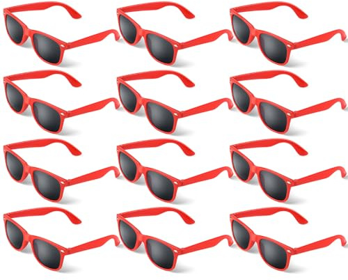 ANPUNAT 12er-Pack Sonnenbrillen, Party-Sonnenbrillen, Großpackung für Geburtstagsfeiern, Strand-Pool-Partys, Reisen, Goody-Bag-Füller (144 mm x 141 mm x 47 mm)
