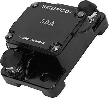 Generic Porte-fusible de Disjoncteur étanche à Réinitialisation Automatique pour Véhicules avec Protection contre les Surintensités, DC12-24V HT-608 pour Automobiles/bateaux (50A)