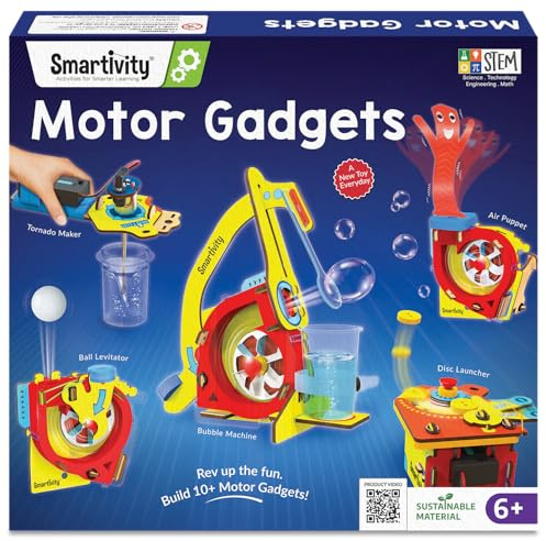 Smartivity 10-in-1 Motor Powered Gadgets Kit for Kids 6-12