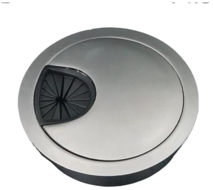 FOVAOK Zinc Alloy Wire Hole Cover Outlet Port Table Computer PC Desk Round Cable Grommet Line Holder 50mm/53mm/60mm/80mm(Pearl Chrome,60mm)