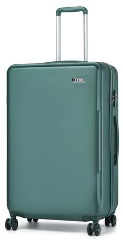 KONO Koffer Groß Hartschalen Leicht ABS+PC Reisekoffer Groß mit 4 Rollen und TSA Schloss 75×48×29cm, 92L, Dunkelgrün