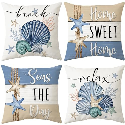 ARNTY Fundas Cojin, Juego de 4 Fundas para Cojines 45X45 cm, Cushion Covers Suave para Sofá, Dormitorio y Coche