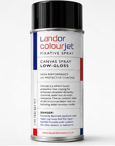 Colour Jet Canvas Low-Gloss UV Protective Inkjet Fixative Spray 463ml – Water Resistant Canvas UV Spray Coating, Solvent Based Matt Fixative for Inkjet & Fine Art Prints