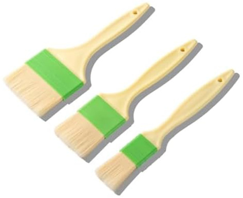 Pqahffowr Set di 3 spazzole da forno per grigliate, cucina e pasticceria, perfette per marinata, salsa e barbecue.