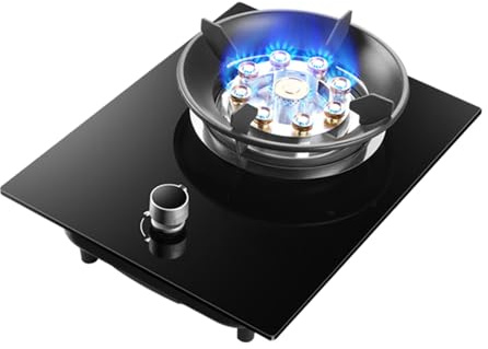 FITIOS Gas Hob, Portable Gas Stove 9-Cavity High-Fire Wok Burner,5.2kW Stainless Steel Camping Stove LPG/NG,Flameout Protection For Outdoor Cooking Hiking(NG)(NG)