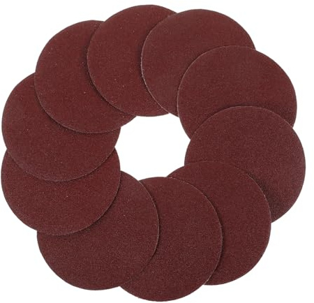 Didiseaon 50pcs Flocked Sandpaper Grit Sanding Discs for Woodworking Furniture Restoration Reusable Hook and Loop Sandpaper Pads