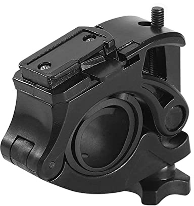 getuse Frontlicht-Halterung, Fahrradscheinwerferhalterung, 360° drehbar, verstellbar, ABS-Kunststoff, passend für 22,2–31,8 mm Lenker für Mountainbike, Rennrad