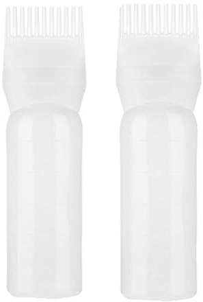 2 Stücke Haaröl Applikator,6 Unzen Haaröl Applikatorflasche Hair Oil Applicator Bottle Mit Abgestufter Skala Haarfärbebürste Scalp Applicator Öl Kamm Haar Werkzeuge Applikator Pinsel Flaschen