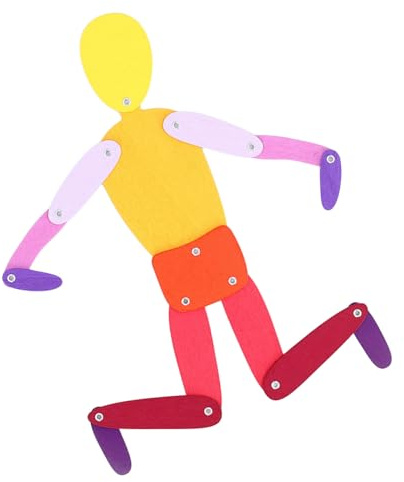 Fdit Jouet Stickman en Bois avec Membres Mobiles, Jeu éducatif de Coordination œil-Main pour Les Familles (#11)