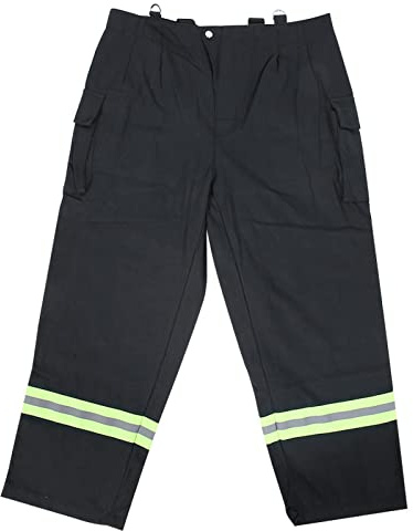 Acouto Pantaloni Protettivi per Vigili del Fuoco, Cotone Ignifugo, Termosaldati, per Uso Intensivo, Uniforme Blu Scuro Uomo in Ambienti Difficili (M)