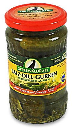 Salz-Dill-Gurken von Spreewald-Rabe (370 ml Glas)