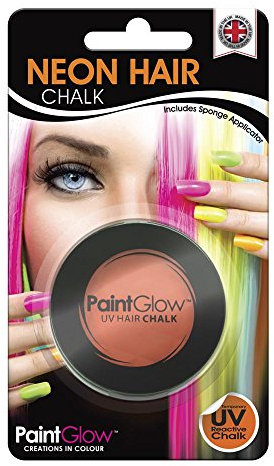 Smiffys 46091 - UV-Haar-Kreide mit Schwamm-Haar-Applikator Blisterpackung, 3.5 g
