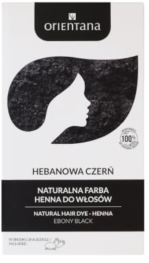 Orientana Orientana Bio Henna Haarfarbe | Ebenholz Schwarz | 100% Vegan Natural Bio Pulver Für Langes Haar | Eine Dauerhafte Schwarze Pflanzenhaarfarbe Die Dem Haar Fülle Verleiht - 100g