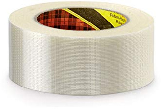 Cinta de filamento reforzada de fibra de vidrio extrafuerte, resistente, resistente a desgarros, paquete de embalaje de caja de embalaje (6, 50 mm x 50 m)