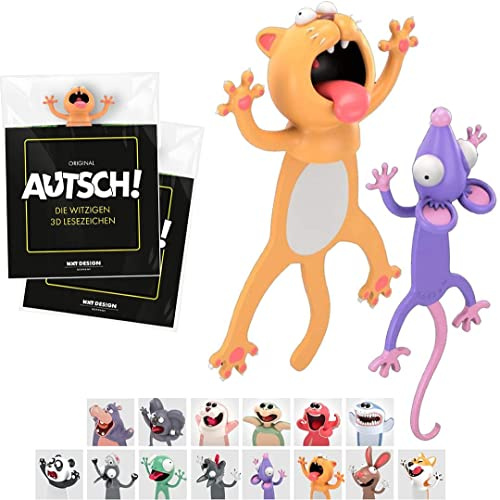 KXT Original AUTSCH! Die witzigen 3D Lesezeichen Tiere (Katz&Maus)