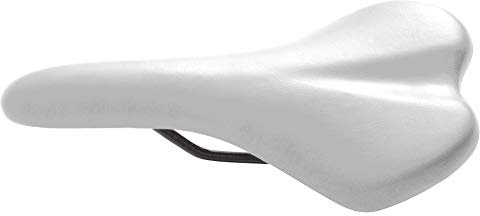 Livecitys Fahrradsattel Fahrradsattel MTB Mountainbike Radfahren Verdickt Ultra Soft Kissen Cover Fahrradsattel Sitz für Damen und Herren Weiß