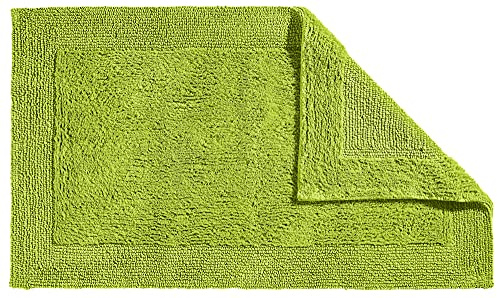 Erwin Müller Badematte, Badteppich Uni Serie Stuttgart apfelgrün Größe 60x150 cm - extra dick, hohe Saugfähigkeit, 100% Baumwolle