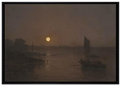 Pixxprint William Turner - A Study at Millbank Leinwandbild 100x70 cm im Bilderahmen, Wandbild, Schattenfugenrahmen, Kein Poster